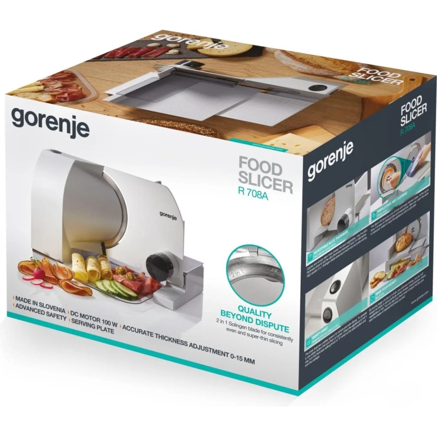 GORENJE R708A - Električni rezalnik 100W/230V nerjaveče jeklo