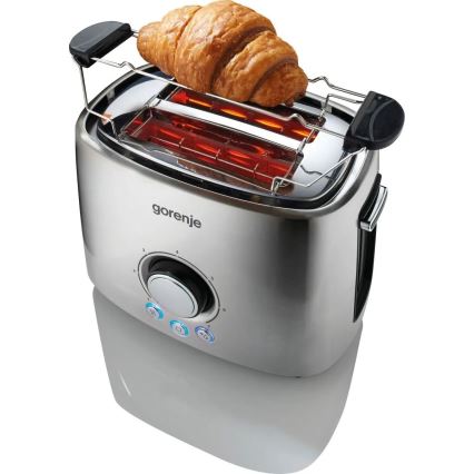 GORENJE T1000E - Toster z dvema režama in opekalnim roštom 1000W/230V nerjavno jeklo