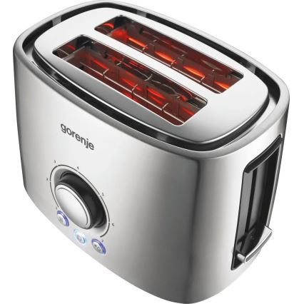 GORENJE T1000E - Toster z dvema režama in opekalnim roštom 1000W/230V nerjavno jeklo