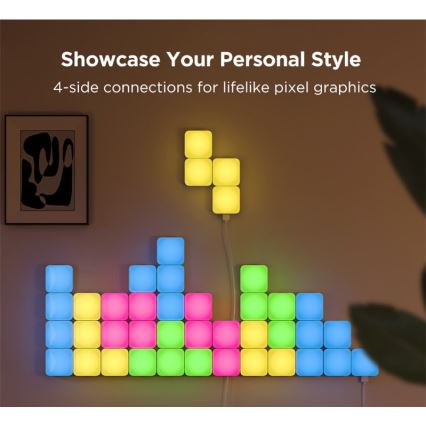 Govee - 10x Pametni mini RGBIC panel Wi-Fi
