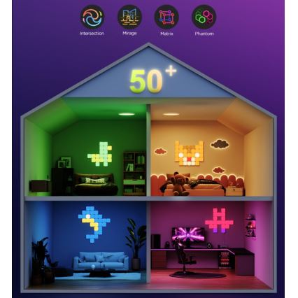 Govee - 10x Pametni mini RGBIC panel Wi-Fi