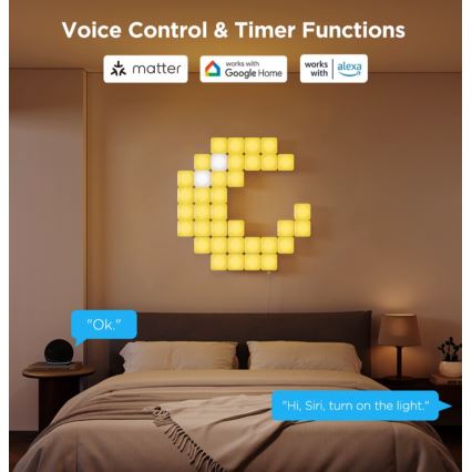 Govee - 10x Pametni mini RGBIC panel Wi-Fi
