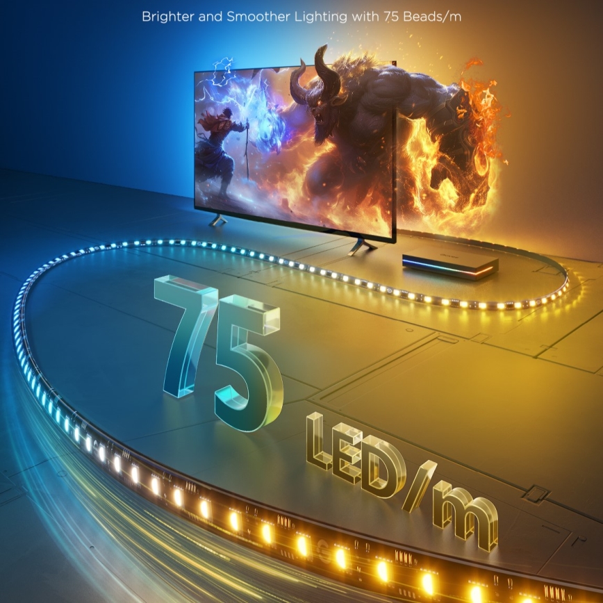 Govee - AI Sync Box 2 RGBICW osvetlitev ozadja za TV 55-65 Wi-Fi