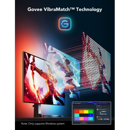 Govee - Dreamview G1 Smart LED RGBIC monitor razsvetljava 27-34" Wi-Fi