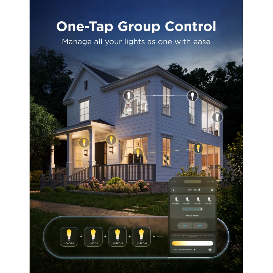 Govee - Komplet 2x LED RGBWW zatemnljivih žarnic Smart MATTER ST64 E27/5W/230V 2700-6500K Wi-Fi