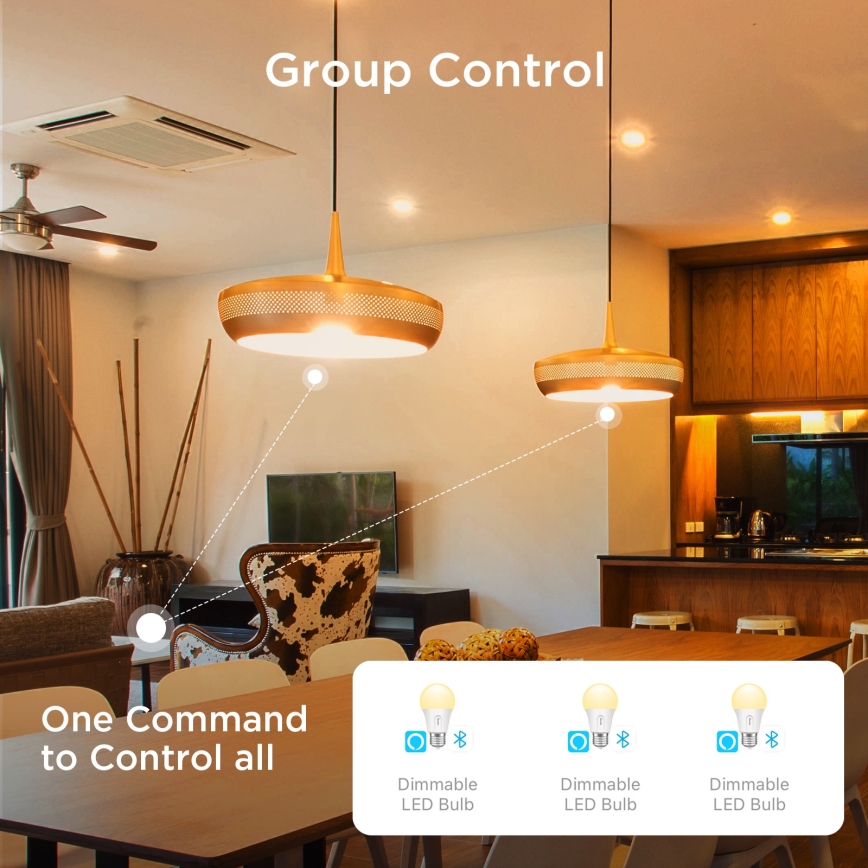 Govee - KOMPLET 2x zatemnljivih LED žarnic Smart MATTER A60 E27/9W/230V 2700-6500K Wi-Fi