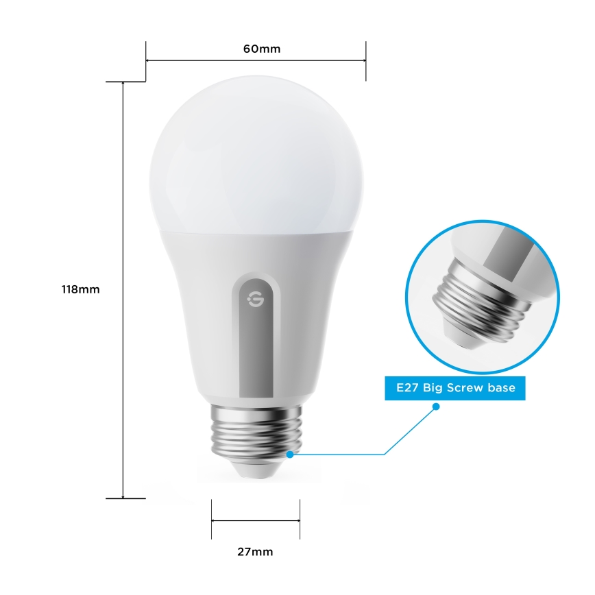 Govee - KOMPLET 2x zatemnljivih LED žarnic Smart MATTER A60 E27/9W/230V 2700-6500K Wi-Fi