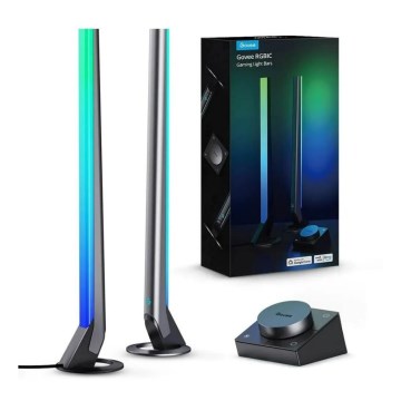 Govee - Komplet 2x Smart Gaming Wi-Fi LED RGBIC paneli + Smart Dual črna + daljinski upravljalnik