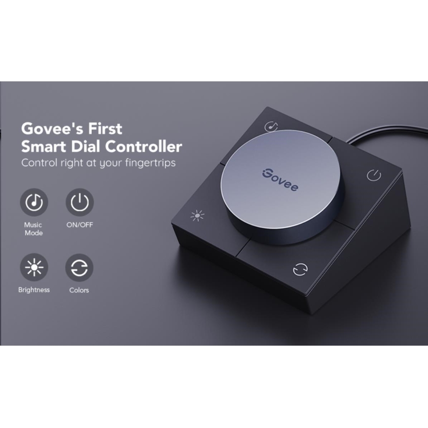 Govee - Komplet 2x Smart Gaming Wi-Fi LED RGBIC paneli + Smart Dual črna + daljinski upravljalnik