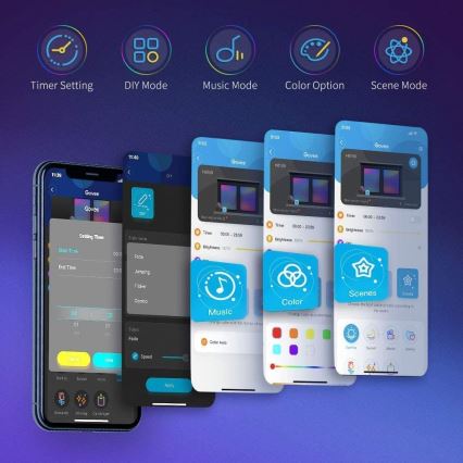 Govee - LED RGB zatemljiv pametni trak LED/36W/24V 10m Wi-Fi