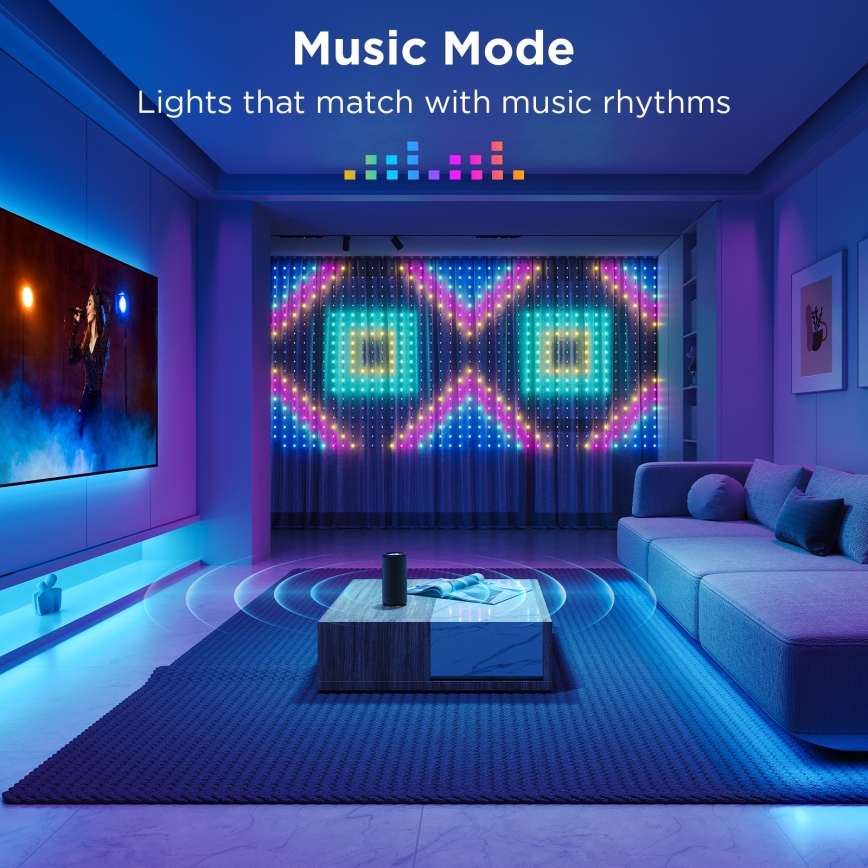 Govee - LED RGB Zatemnitvena zunanja dekorativna veriga LED/15W/230V IP65 Wi-Fi