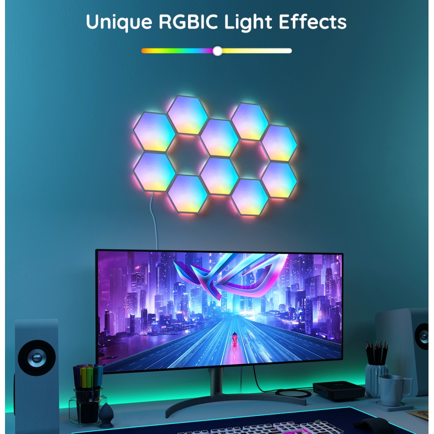 Govee - Dodatni komplet 2x LED RGB Zatemnitveni panel LED/7,2W/230V Wi-Fi