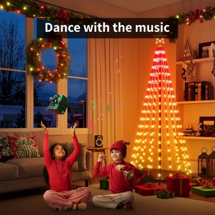 Govee - LED RGBIC božična jelka z zvezdo LED/15W/230V IP65 1,8m Matter Wi-Fi