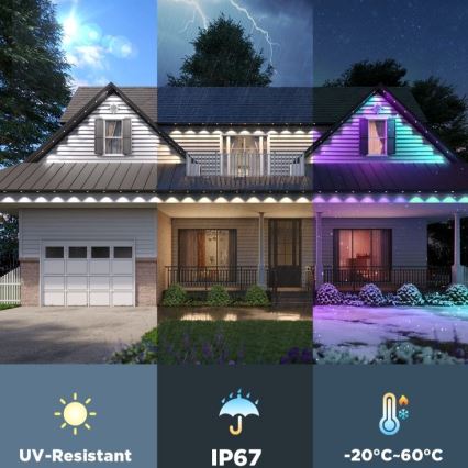 Govee - LED RGBIC niz vgradnih svetilk 30 m, Wi-Fi, Matter, IP67