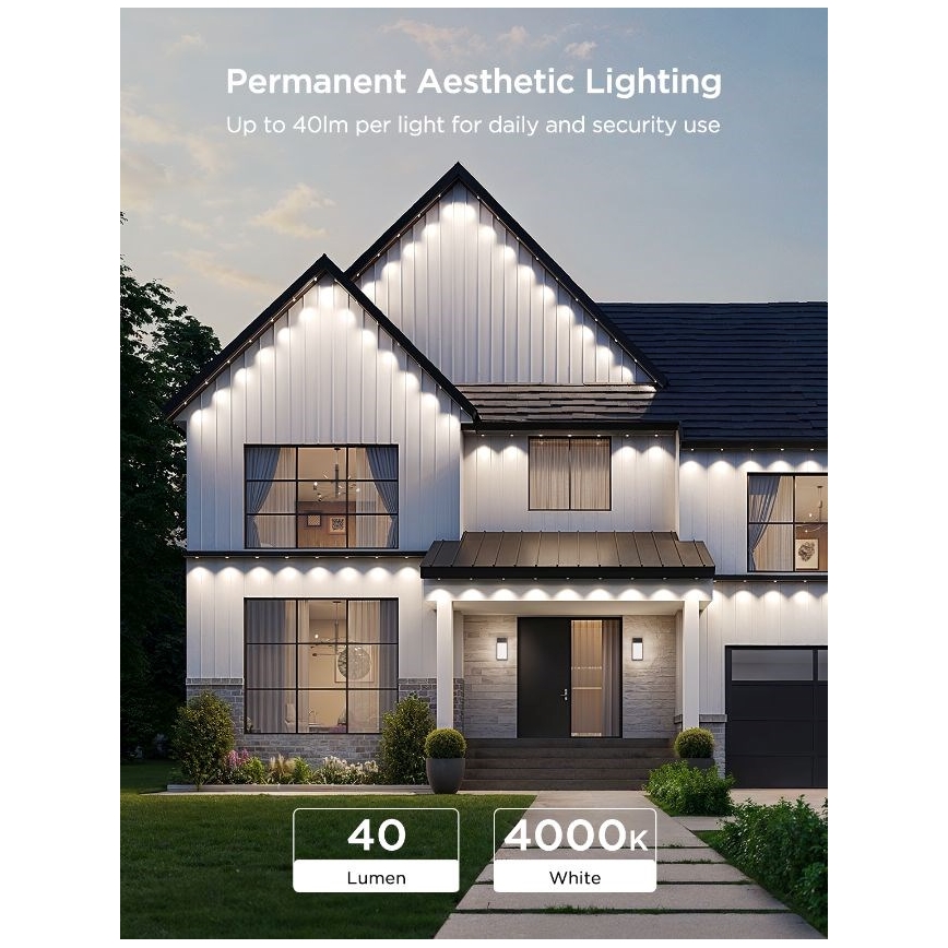 Govee - LED RGBIC niz vgradnih svetilk 30 m, Wi-Fi, Matter, IP67