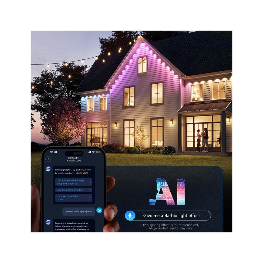 Govee - LED RGBIC Trakovi Downlights 30m Wi-Fi Matter IP67