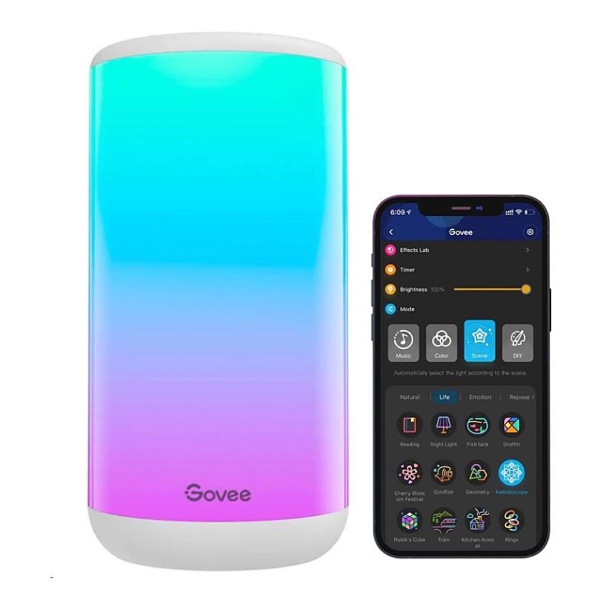 Govee - LED RGBIC Zatemnitvena namizna svetilka AURA 2 2200-6500K Wi-Fi Matter