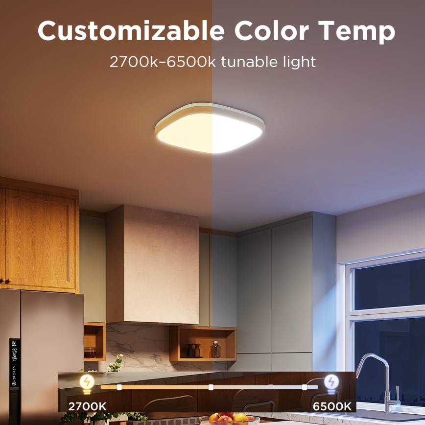Govee - LED RGBIC Zatemnitvena stropna svetilka LED/24W/230V 2700-6500K Wi-Fi