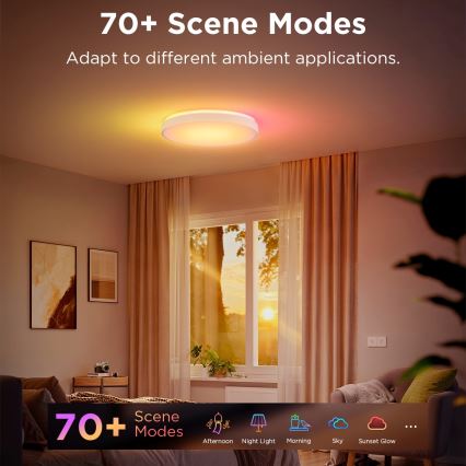 Govee - LED RGBIC Zatemnitvena stropna svetilka LED/49W/230V 2700-6500K Wi-Fi