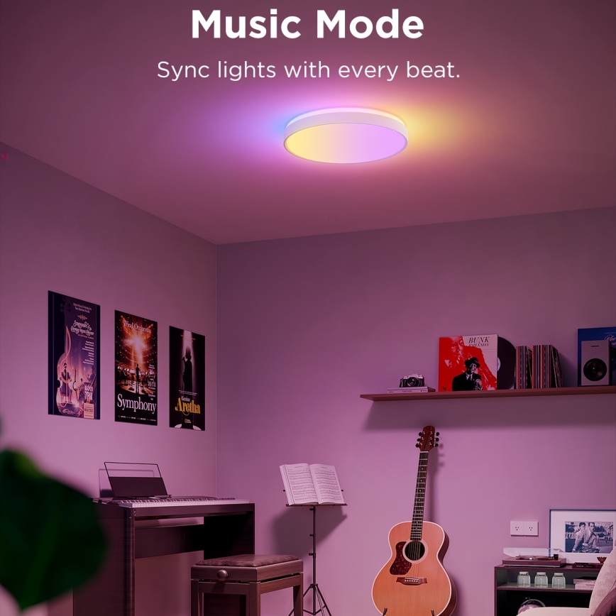 Govee - LED RGBIC Zatemnitvena stropna svetilka LED/49W/230V 2700-6500K Wi-Fi