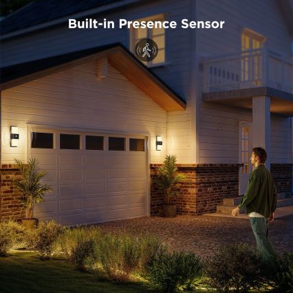 Govee - LED RGBIC Zatemnitvena zunanja senzorska stenska svetilka LED/230V IP65 2700-6500K Wi-Fi