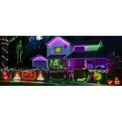 Govee - LED RGBIC zunanja svetlobna mreža 143x85cm Wi-Fi Matter IP65