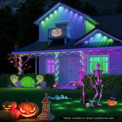 Govee - LED RGBIC zunanja svetlobna mreža 143x85cm Wi-Fi Matter IP65