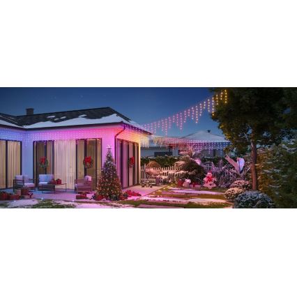 Govee - LED RGBIC Zunanja veriga Pametni žled 10m Wi-Fi Matter IP65