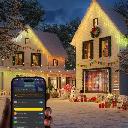 Govee - LED RGBIC Zunanji niz ledenic 10m Wi-Fi Matter IP65