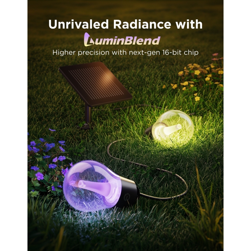 Govee - LED RGBICW Sončni niz 8xLED/6W/5V Wi-Fi Matter IP67