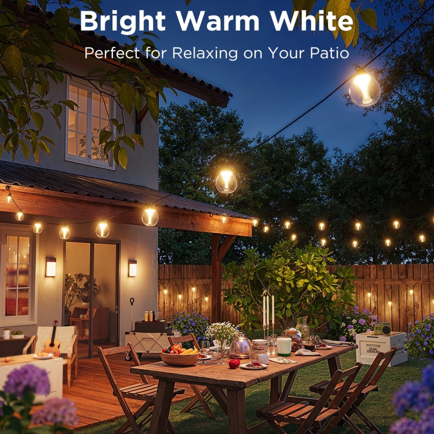 Govee - LED RGBICW Zatemnitvena zunanja dekorativna veriga LED/24W/230V IP67 2700-6500K Wi-Fi