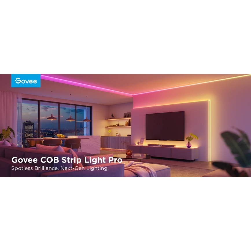 Govee - LED RGBICW Zatemnitveni trak COB 3780 diodes 3m Wi-Fi Matter