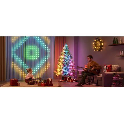 Govee - LED RGBICW Zunanji božična veriga 2700-6500K 20m Wi-Fi Matter IP66