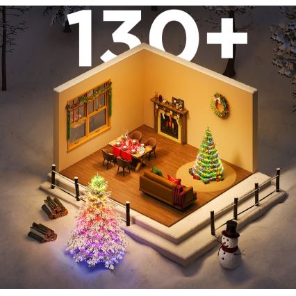 Govee - LED RGBICW Zunanji božična veriga 2700-6500K 20m Wi-Fi Matter IP66