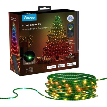 Govee - LED RGBICW Zunanji božični niz luči 2700-6500K 20m Wi-Fi Matter IP65