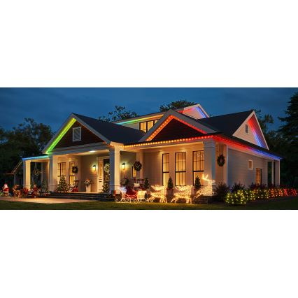 Govee - LED RGBICW Zunanji božični niz luči 2700-6500K 20m Wi-Fi Matter IP65