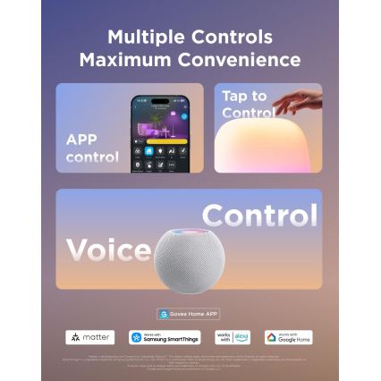 Govee - LED RGBICWW Stoječa svetilka z zatemnitvijo LANTERN MATTER LED/24W/230V Wi-Fi 160 cm