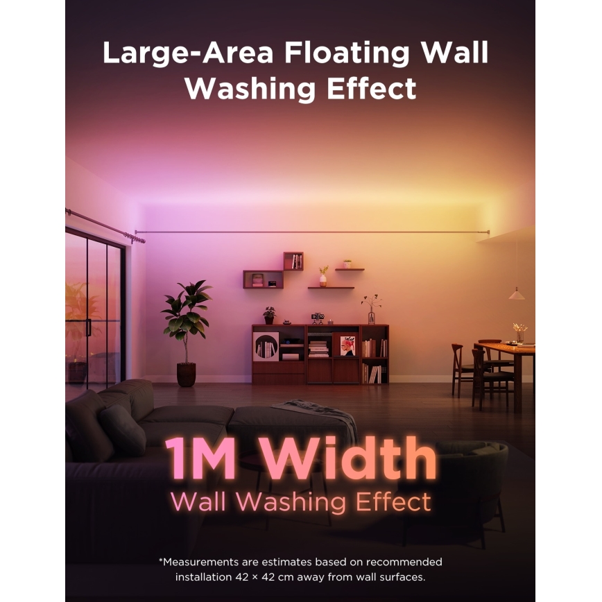 Govee - LED RGBICWW viseči LED trak 36W/24V, 4 m, Skyline Matter, Wi-Fi