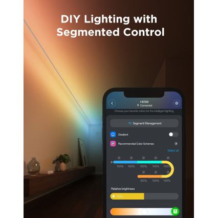 Govee - LED RGBICWW viseči LED trak 36W/24V, 4 m, Skyline Matter, Wi-Fi