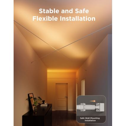 Govee - LED RGBICWW viseči LED trak 36W/24V, 4 m, Skyline Matter, Wi-Fi