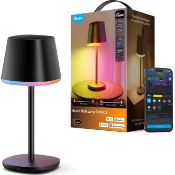 Govee - LED RGBICWW Zatemnjevalna namizna svetilka CLASSIC MATTER LED/10W/5V 4800mAh Wi-Fi