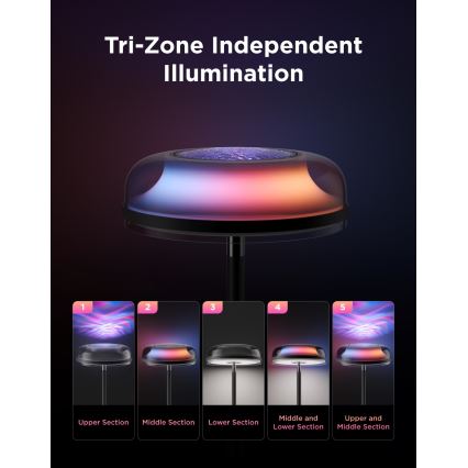 Govee - LED RGBICWW Zatemnljiva talna svetilka UPLIGHTER MATTER LED/24W/230V Wi-Fi