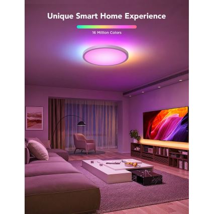 Govee - LED RGBICWW zatemnjevalna stropna svetilka LED/29W/230V premer 30 cm mat Wi-Fi