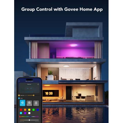 Govee - LED RGBICWW zatemnjevalna stropna svetilka LED/29W/230V premer 30 cm mat Wi-Fi