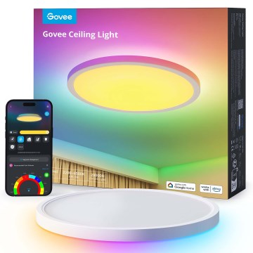 Govee - LED RGBICWW zatemnjevalna stropna svetilka LED/29W/230V premer 30 cm mat Wi-Fi