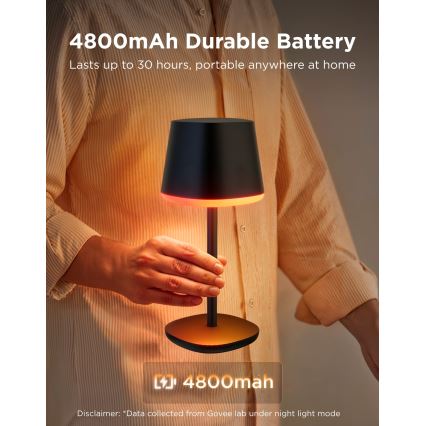 Govee - LED RGBICWW Zatemnjevalna namizna svetilka CLASSIC MATTER LED/10W/5V 4800mAh Wi-Fi