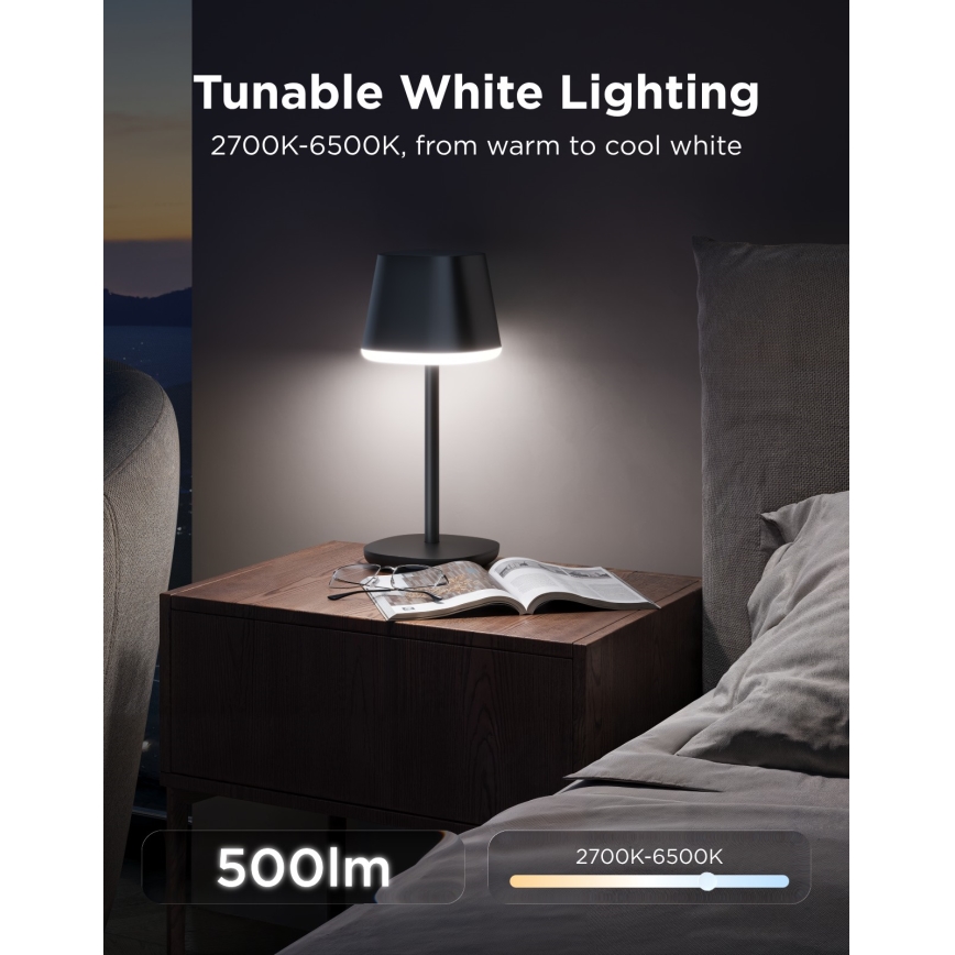 Govee - LED RGBICWW Zatemnjevalna namizna svetilka CLASSIC MATTER LED/10W/5V 4800mAh Wi-Fi