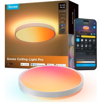 Govee - LED RGBICWW Zatemnjiva stropna svetilka LED/55W/230V premer 46 cm Matter Wi-Fi