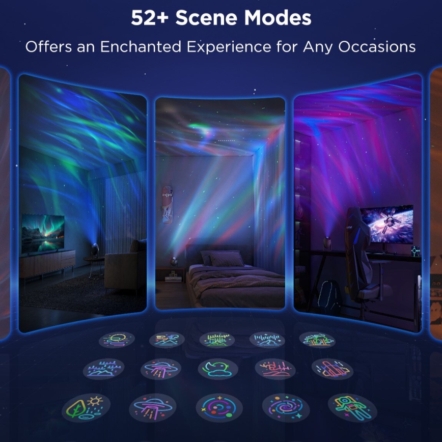 Govee - LED RGBW Galaxy Light Projector Pro Wi-Fi Matter