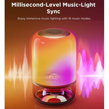 Govee - LED RGBW zatemnjevalna namizna svetilka z zvočnikom LED/36W/12V Wi-Fi